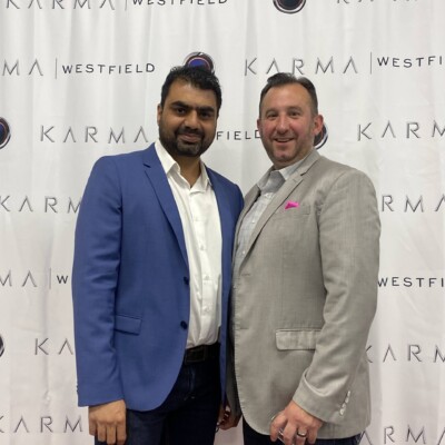 Satinder Sidhu from KitLabs with David Faccone at the grand opening of the new Karma car dealership in Westfield, NJ. Satinder Sidhu from KitLabs with David Faccone at the grand opening of the new Karma car dealership in Westfield, NJ.