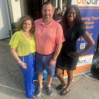 Gina Radice, David Faccone and Rakia Whitfield Gina Radice from The Boys & Girls Club of Northwest NJ, David Faccone from beSure and Rakia Whitfield from Fogo de Chao in Wayne, NJ pose for a photo at a charity networking event at Fogo de Chao